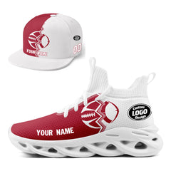 Custom White Red New York MaxSoul Shoes and Hat Combo Offer Personalized Combo ZH-D028017-11