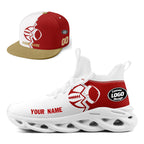 Custom White Red California MaxSoul Shoes and Hat Combo Offer Personalized Combo ZH-D028017-13