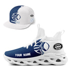 Custom Blue White Indiana MaxSoul Shoes and Hat Combo Offer Personalized Combo ZH-D028017-23