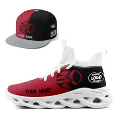 Custom Red Black Georgia MaxSoul Shoes and Hat Combo Offer Personalized Combo ZH-D028017-2